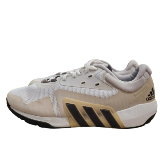 adidas Dropset Trainer Weightlifting Sneakers,White/Tan, Mens 8 - Picture 4 of 9